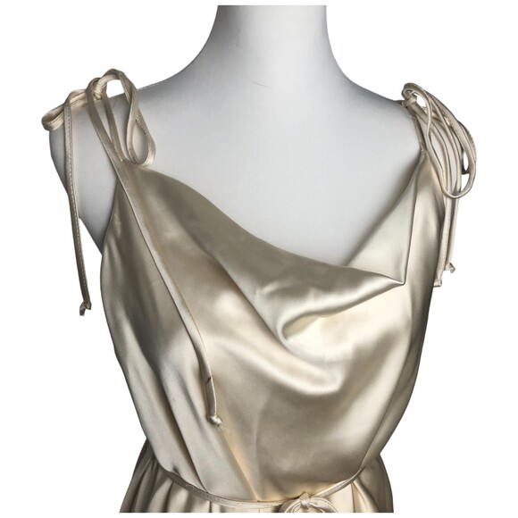 Z Bella NWT Strappy Bodycon Satin Slip Evening Cocktail Party Mini Dress Size L - Picture 2 of 12